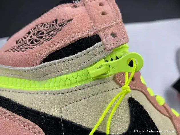 Official Maikesneakers High Air Peach Jordan 1 Switch CW6576-800 0524